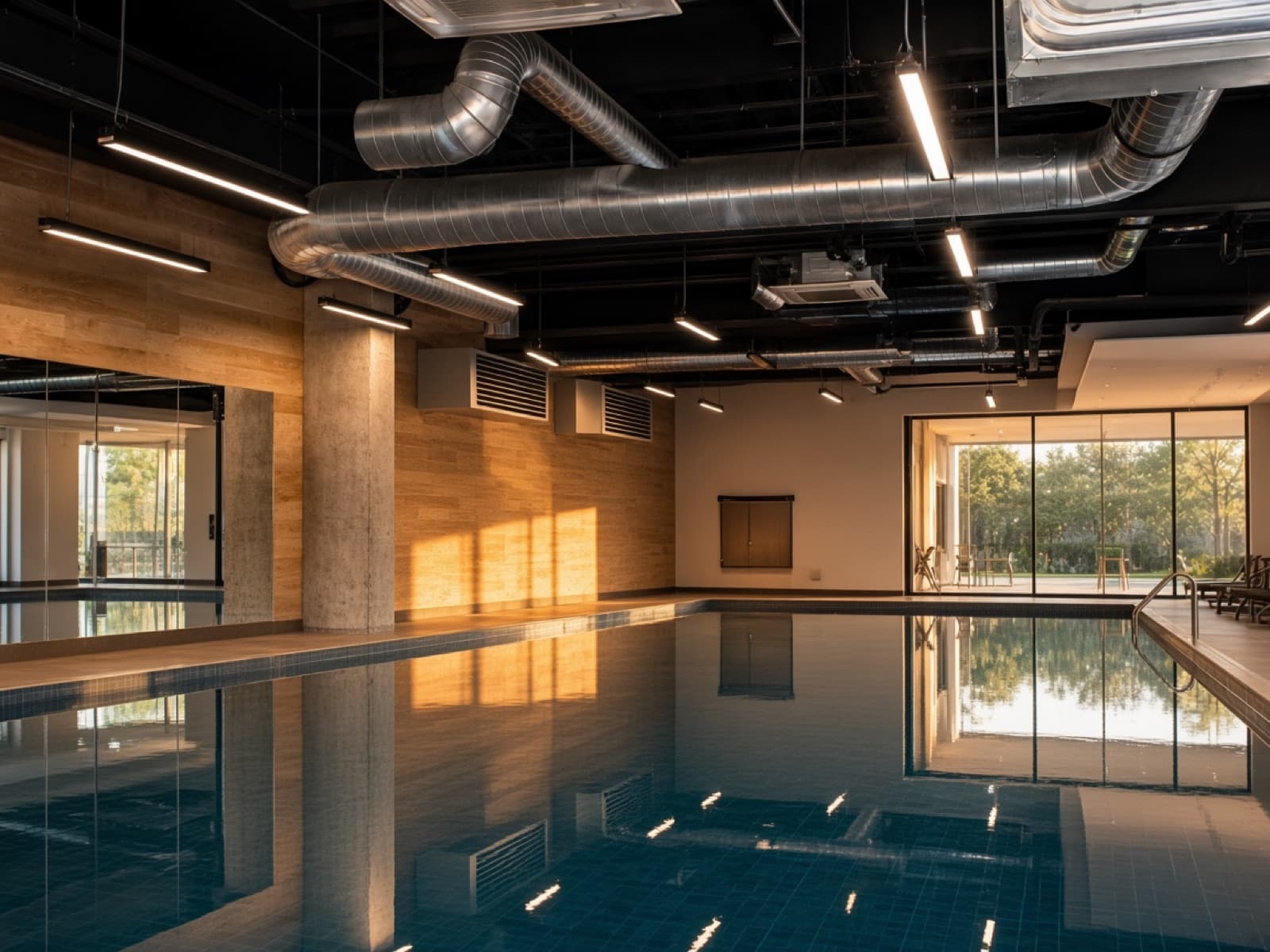 Schwimmhalle Entfeuchtung