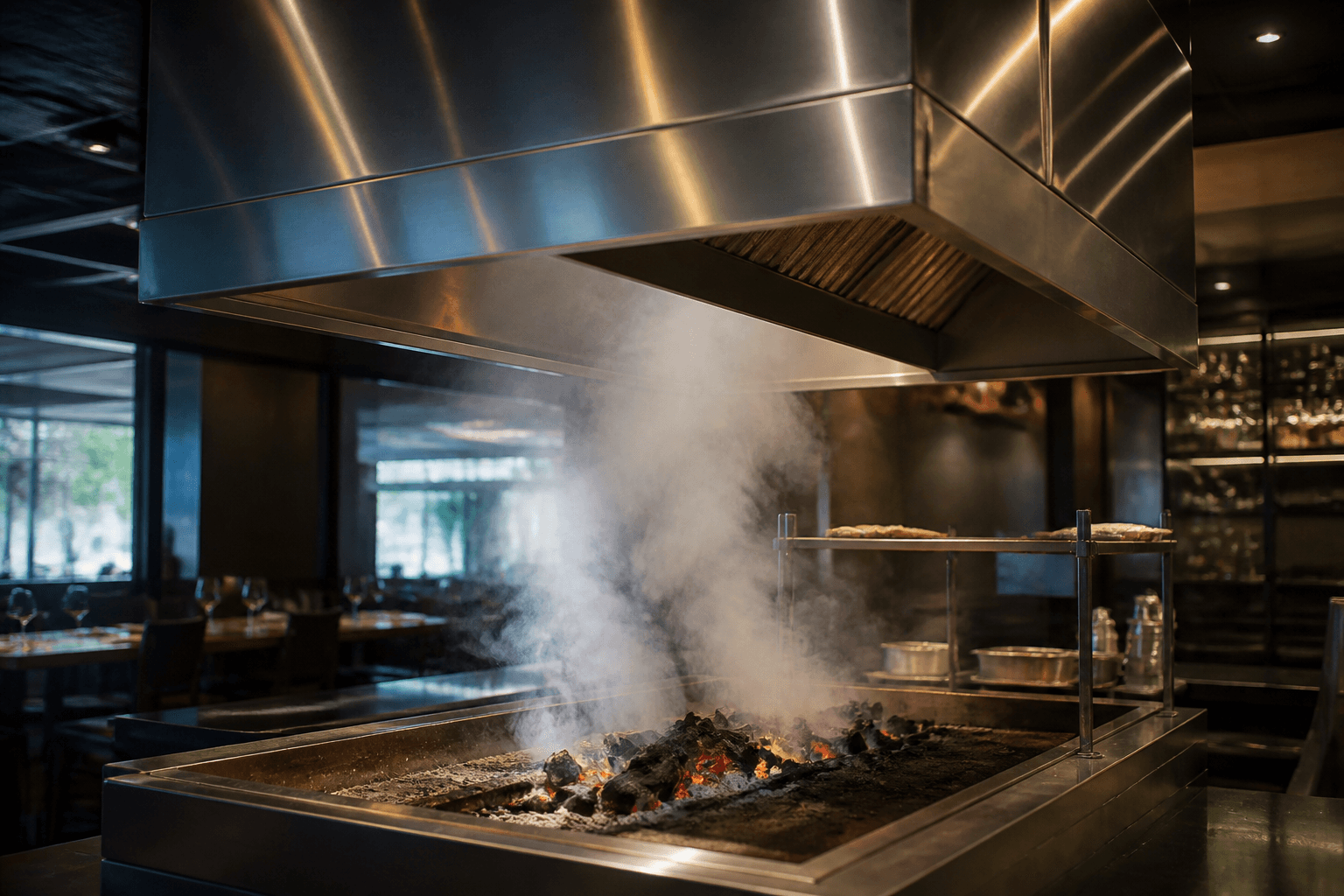 Holzkohlegrill Abluft