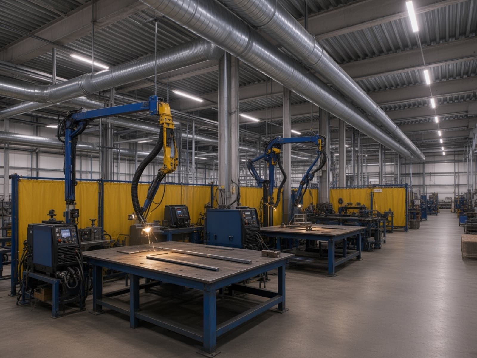 Produktionshalle Absaugung